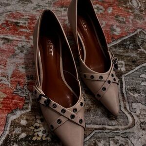 Next Women's Tan Pointed Toe Slippers